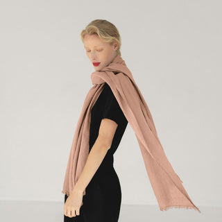 Leinen-schal Woodbine, Cafe Creme 3