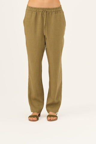 Leinenhose Octave, Olive Khaki 3