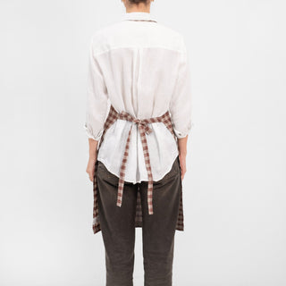 Leinen-Schürze Daily, Chocolate Gingham 5