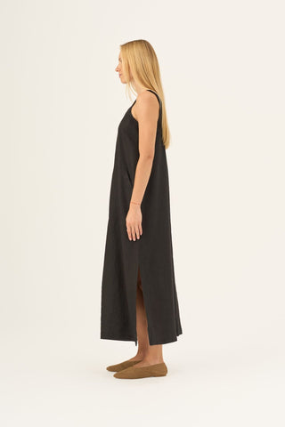 Leinenkleid Fugue, Black 4