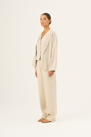 Leinenhose Willow, Melange 4