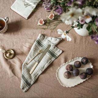 Leichte Leinen - Tischdecke, Cafe Creme - Linen Tales 3