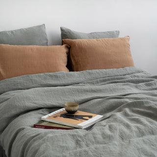 Leinen - Bettbezug, Khaki - Linen Tales 3