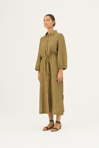 Leinenkleid Rhapsody, Olive Khaki 3