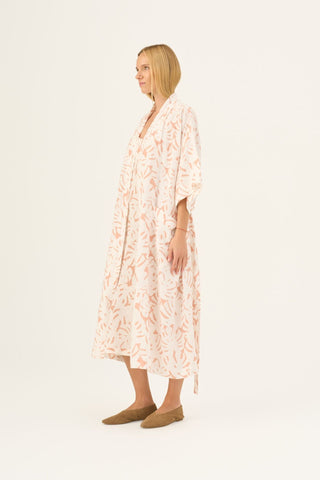 Sommerbademantel, White Monstera 3