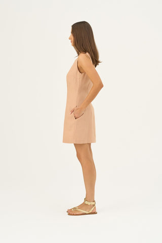 Leinenkleid Alba, Maple Sugar 4