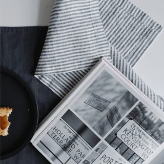 Leinen - Servietten im 2er - Set, Thin Black Stripes - Linen Tales 4