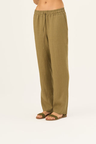 Leinenhose Octave, Olive Khaki 4
