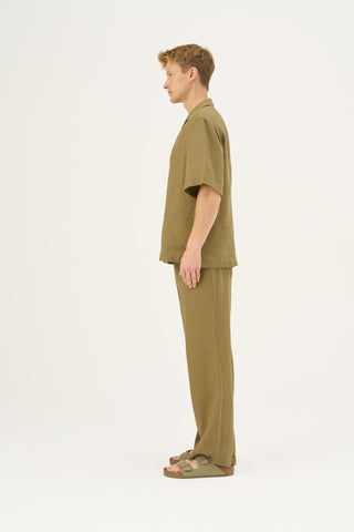 Leinenhemd Libertas, Olive Khaki 3