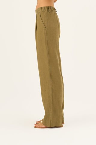 Leinenhose Willow, Olive Khaki 6