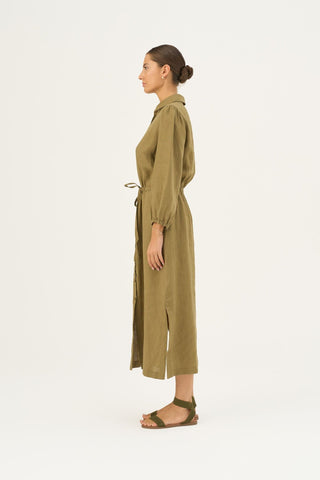Leinenkleid Rhapsody, Olive Khaki 6