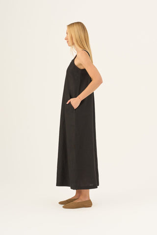 Leinenkleid Fugue, Black 3