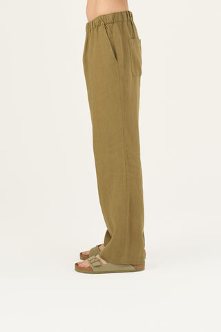 Leinenhose Sensus, Olive Khaki 4