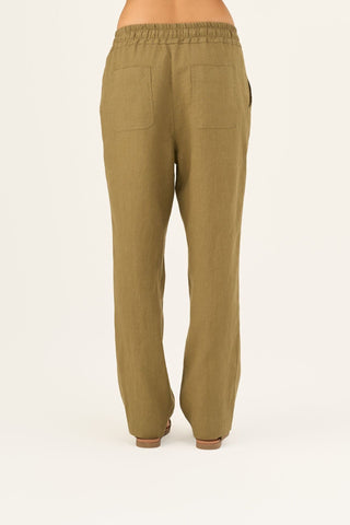 Leinenhose Octave, Olive Khaki 6