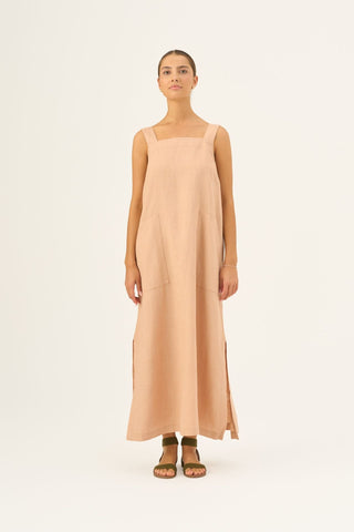 Leinenkleid Fugue, Maple Sugar 3