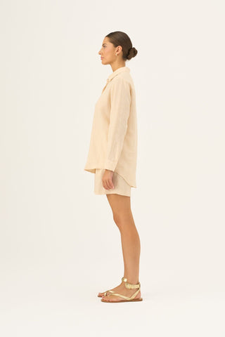Leinenbluse Damen Azalea, Brazilian Sand 3