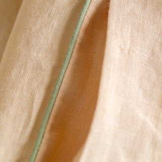 Bettwäsche-Set aus Leinen, Brazilian Sand mit Paspel in Sage 4