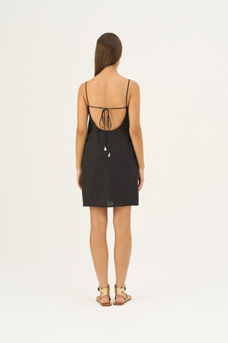 Leinenkleid Stella, Black 5