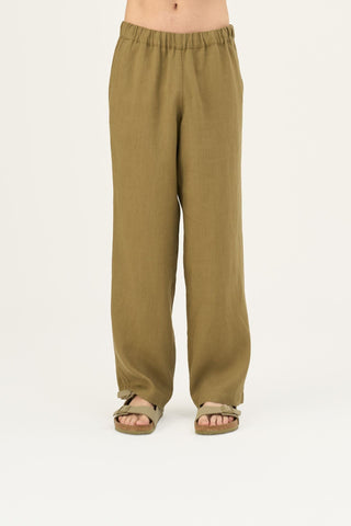 Leinenhose Sensus, Olive Khaki 3