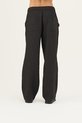 Leinenhose Sensus, Black 6