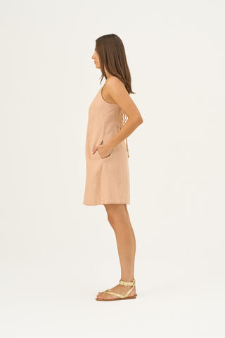 Leinenkleid Stella, Maple Sugar 3