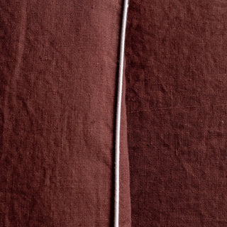 Bettwäsche-Set aus Leinen, Chocolate mit weißer Paspel 8