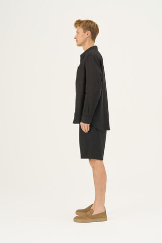 Leinenhemd Larch, Black 4