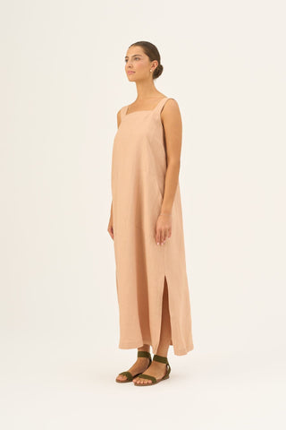 Leinenkleid Fugue, Maple Sugar 4