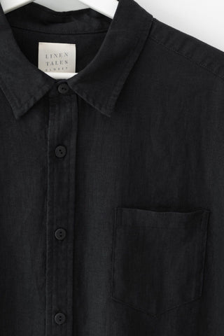 Leinenhemd Larch, Black 8