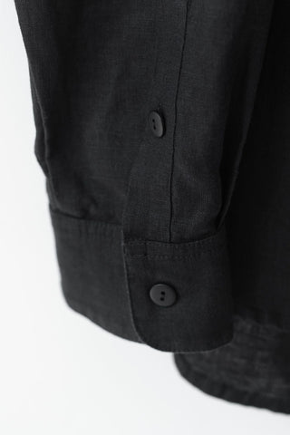 Leinenhemd Larch, Black 10
