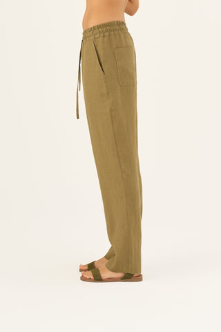 Leinenhose Octave, Olive Khaki 5