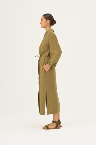Leinenkleid Rhapsody, Olive Khaki 4