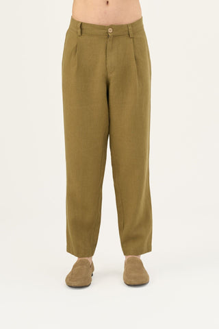 Leinenhose Magnus, Olive Khaki 3