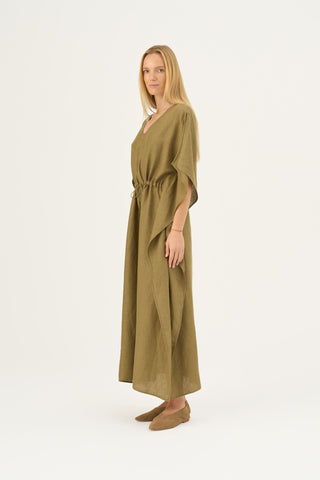 Leinenkleid Sol, Olive Khaki 3