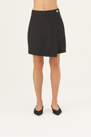 Leinen-Rock Lumen, Black 3