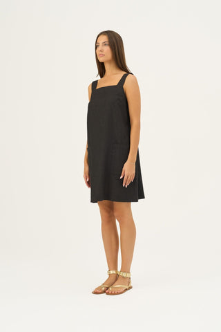 Leinenkleid Fughetta, Black 3