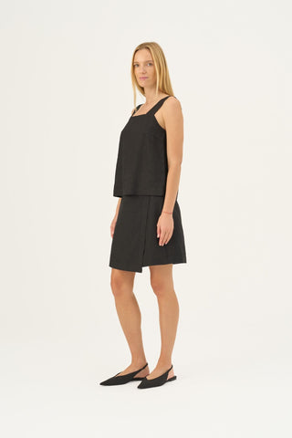 Leinen-Rock Lumen, Black 2