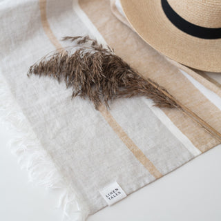Leinendecke, Amber Stripe – Linen Tales