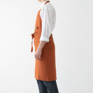 Leinen-Schürze Chef, Baked Clay 3