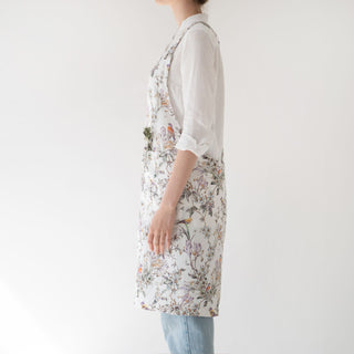 Leinen - Schürze Crossback, Birds - Linen Tales 