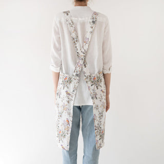 Leinen - Schürze Crossback, Birds - Linen Tales 3
