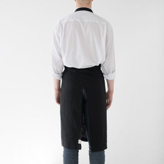 Leinen-Schürze Chef, Black 2