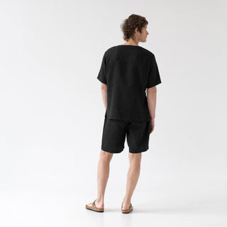 Leinen-Pyjama-Set Fern, Black 2