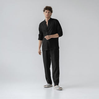 Leinen-Loungewear-Set Currant, Black 1