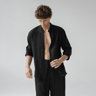 Leinen-Loungewear-Set Currant, Black 3