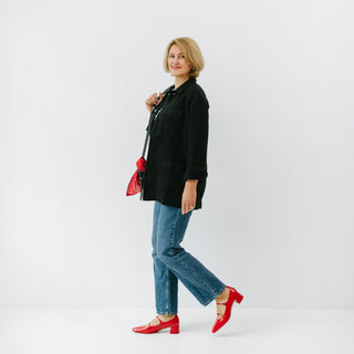 Leinenjacke Maple, Black - Linen Tales 4