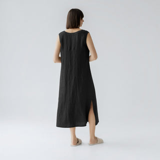 Leinen - Nachthemd Nasturtium, Black - Linen Tales 3