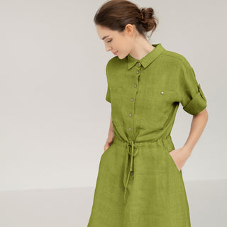 Leinen-kleid Linden, Cardamom Seed 2