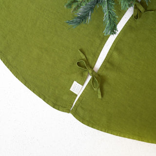Leinen-Christbaumdecke, Christmas Green 2