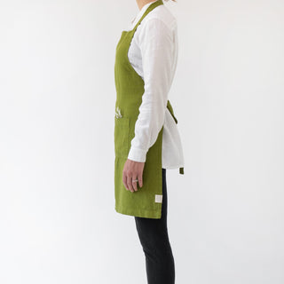Leinen-Schürze Daily, Christmas Green 2